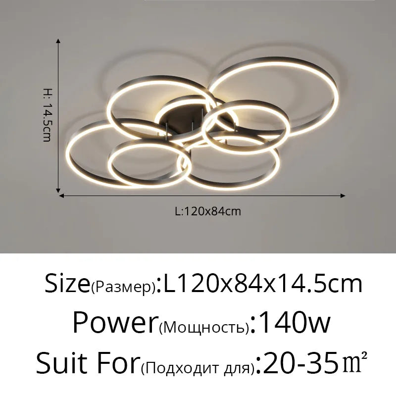 Round LED Foyer Chandelier