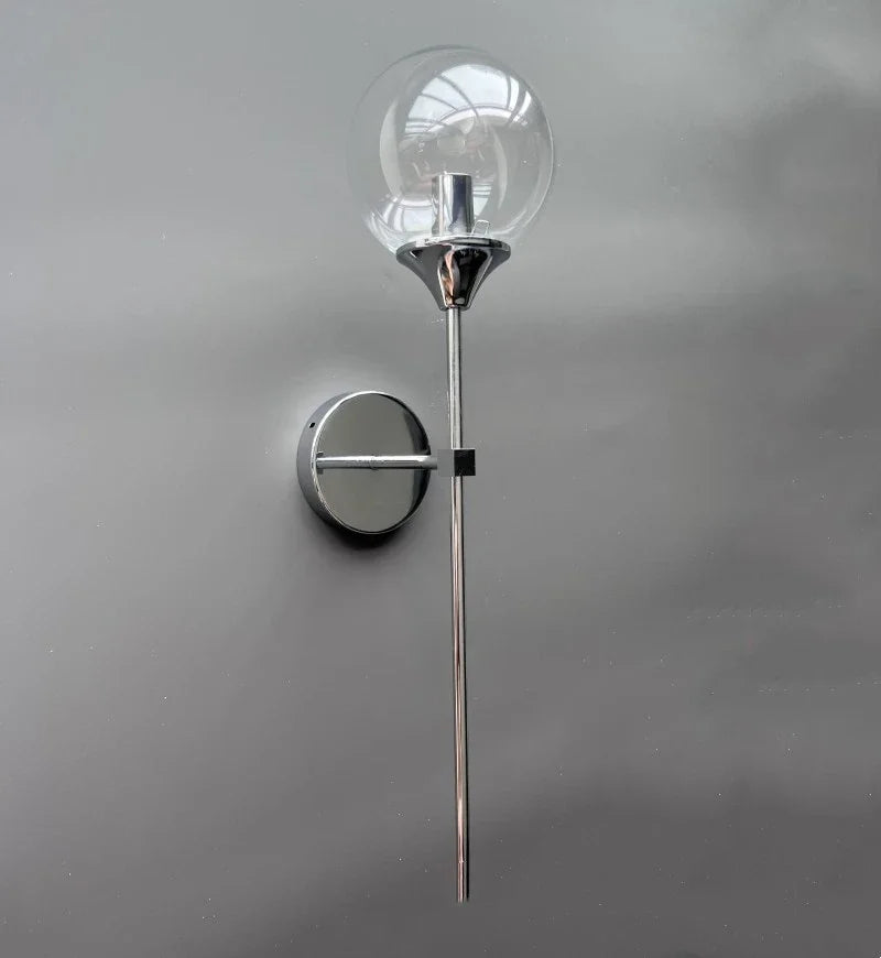 DecorBites™ Golden Round Glass Wall Sconce: Modern Nordic Lighting Fixture for Home Decor