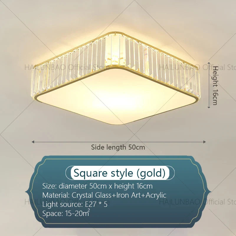 DecorBites™ Crystal Zen Ceiling Light for Living Room, Bedroom, and Dining Room