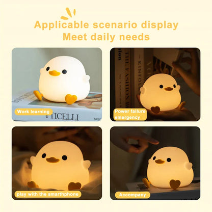 DecorBites™ Duck Silicone Night Light with Touch Sensor & Timer