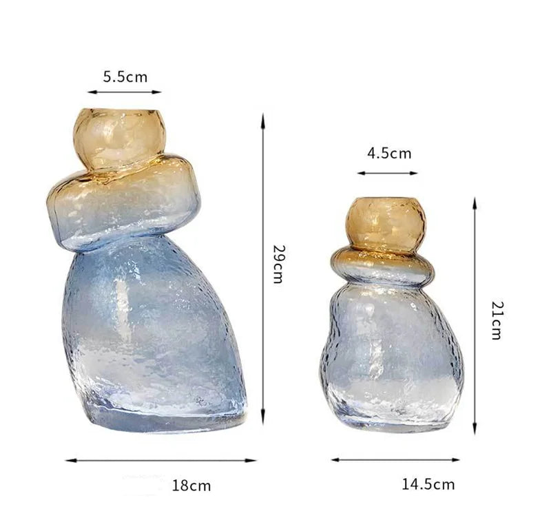 Gradient Glass Gourd Vase