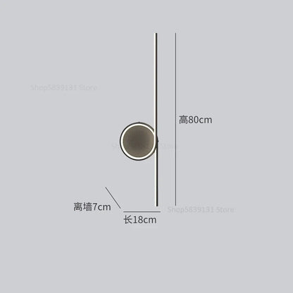 DecorBites™ Circle Straight Bar Wall Lamp | Modern Nordic LED Bedroom Living Room Decor
