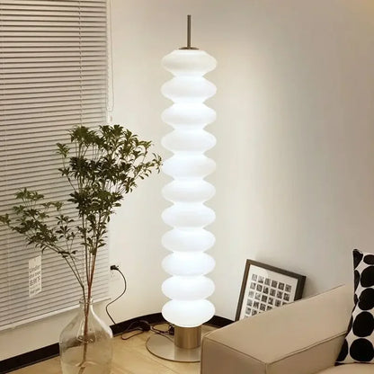 DecorBites™ Cream Sugar Gourd Floor Lamp for Elegant Living Room and Bedroom Ambience