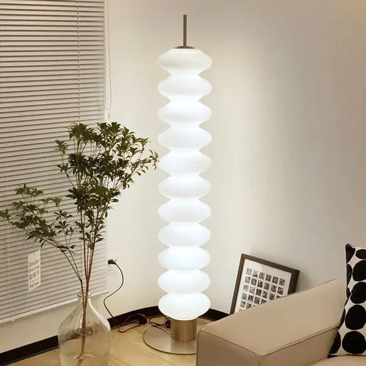 DecorBites™ Cream Sugar Gourd Floor Lamp for Elegant Living Room and Bedroom Ambience