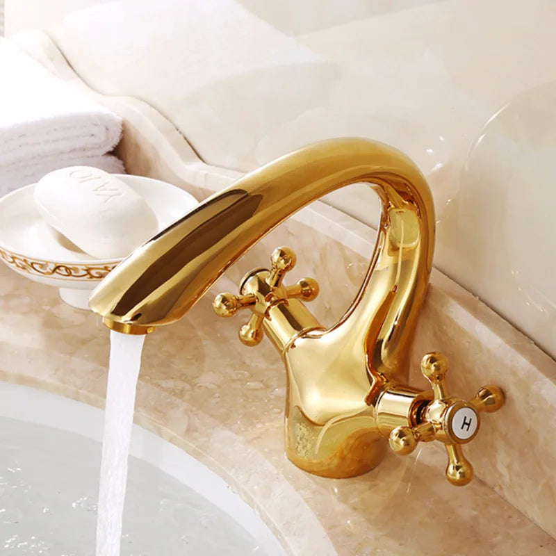 Gold Dual Handle Faucet