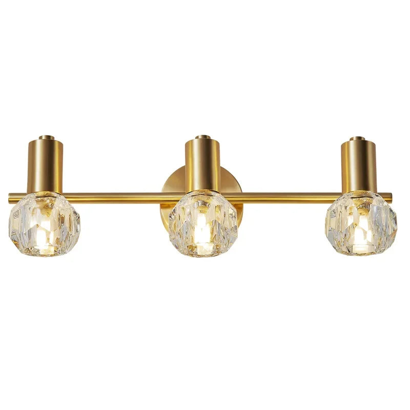 Gold Crystal Wall Light For Bedroom Study