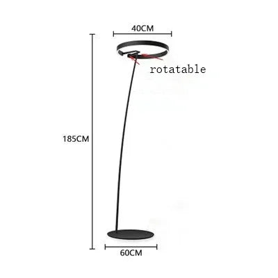 DecorBites™ Circular Luminescence LED Floor Lamp for Elegant Living Spaces