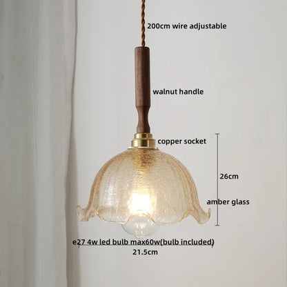 DecorBites™ Copper Walnut LED Pendant Lights, Modern Hanging Lamp for Hallway, Bedroom, Dining Room