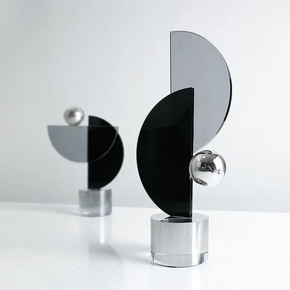 DecorBites™ Geometric Crystal Ornaments Ring Sculpture Home Decor Figurines