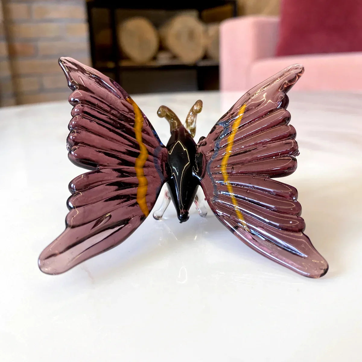 DecorBites™ Crystal Butterfly Figurine Glass Paperweight Sculpture Christmas Decor Gift
