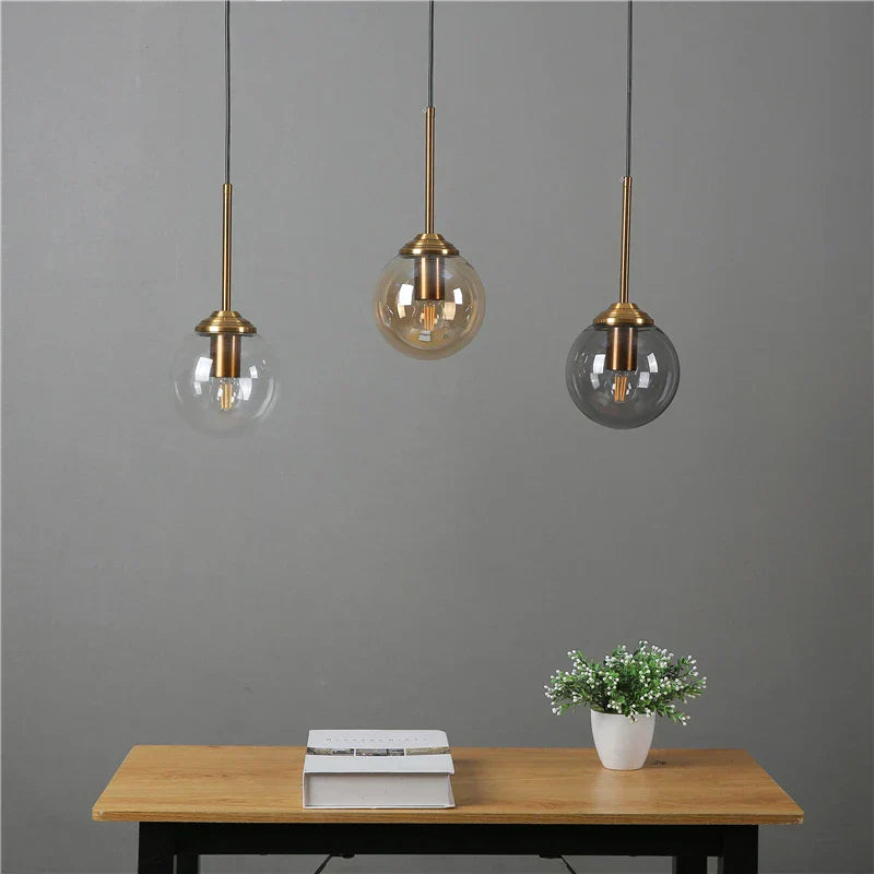 DecorBites™ Glass Pendant Lights: Modern LED Hanging Lamp for Home Lighting Fixtures