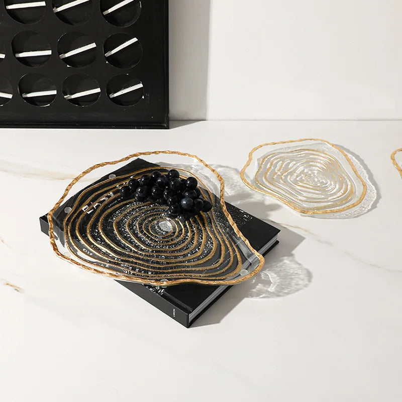 Gold Foil Glass Tray
