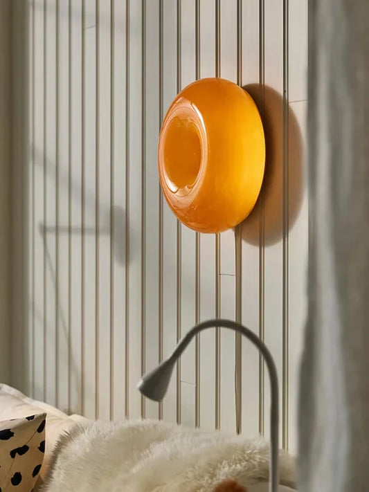DecorBites™ Donut Wall Lamp: Bauhaus Retro Bedroom TV Light for Atmosphere & Ambiance
