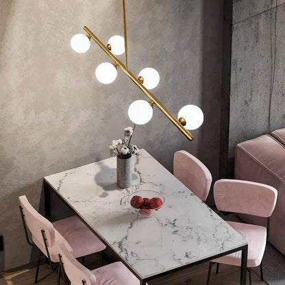 DecorBites™ Glass Ball Pendant Chandeliers - Modern LED Hanging Lights for Home Decor