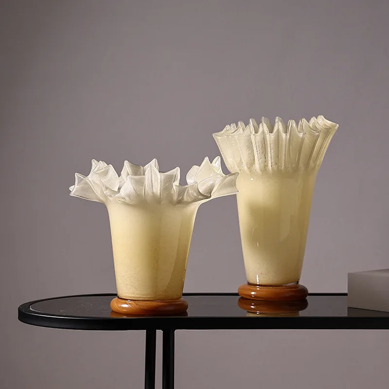 Crystal Lotus Glass Vase