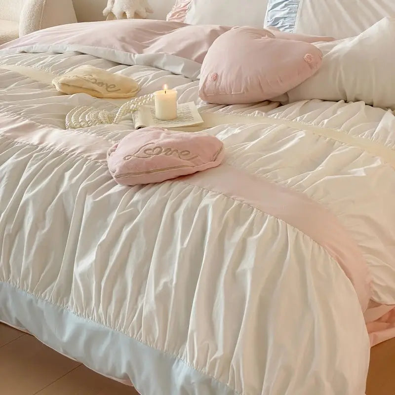 Cotton Heart Bedding Set