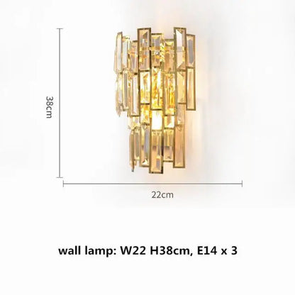 DecorBites™ Gold Steel Crystal Pendant Chandelier - Luxury LED Dining Room Hanging Lamp