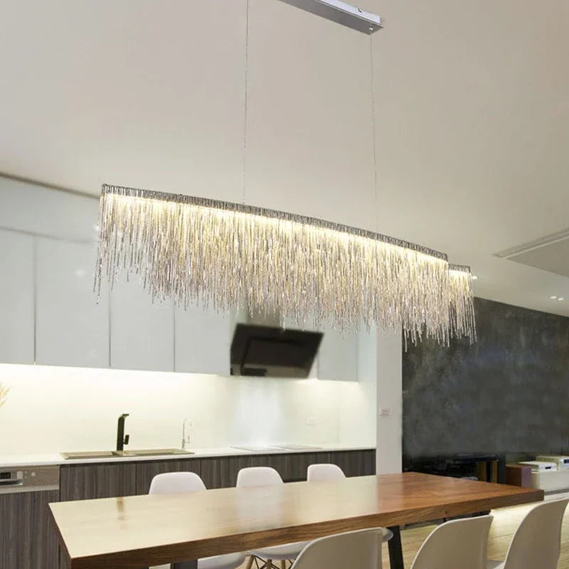 Gold Chain LED Chandelier