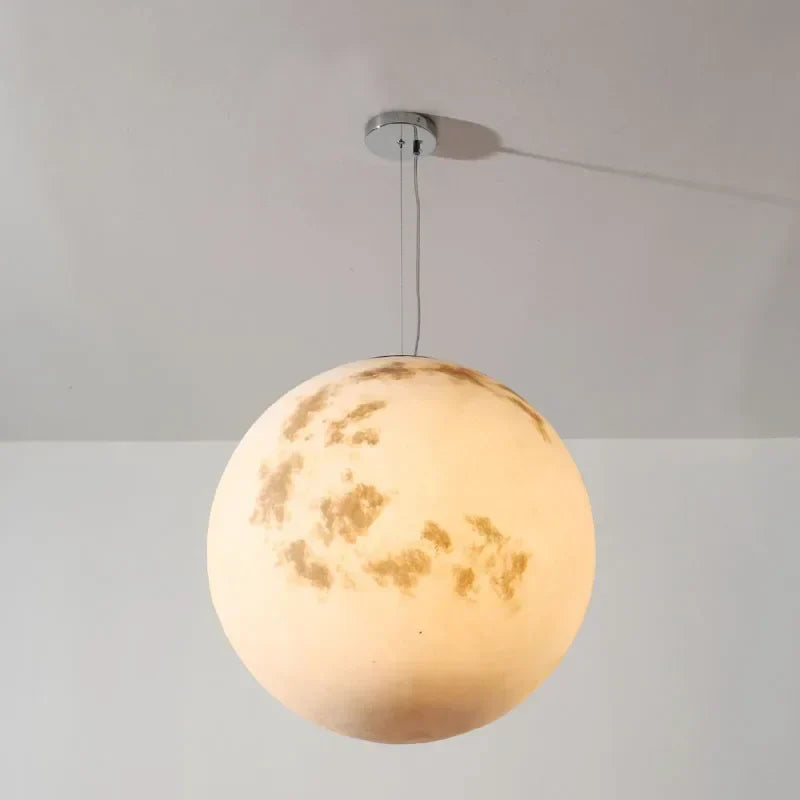 DecorBites™ Full Moon Chandelier: Nordic Retro Ball LED Pendant Light for Creative Home Decoration
