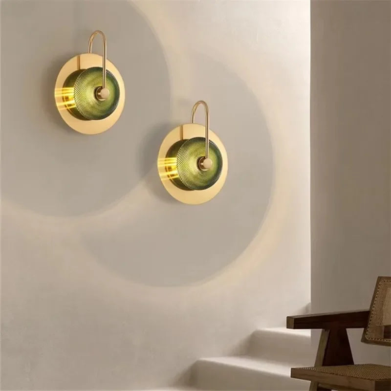 Green Crystal Wall Lamp