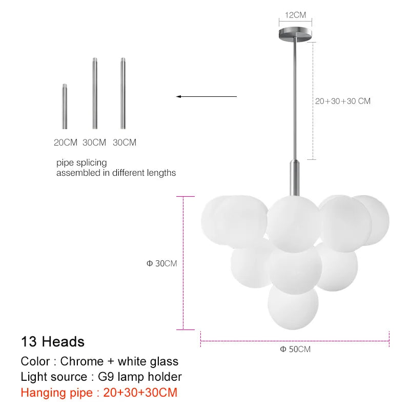 DecorBites™ Glass Globe Pendant Lamp: Modern Luxury for Home Decor & Restaurant Lighting
