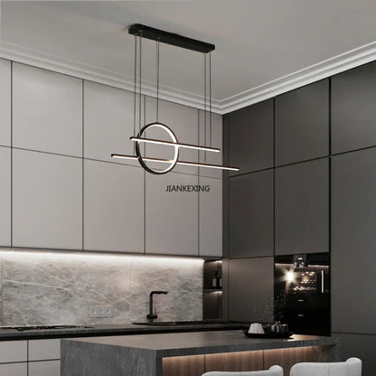 DecorBites™ Gold Black Dimmable LED Chandelier for Dining Room Kitchen Bar Lighting