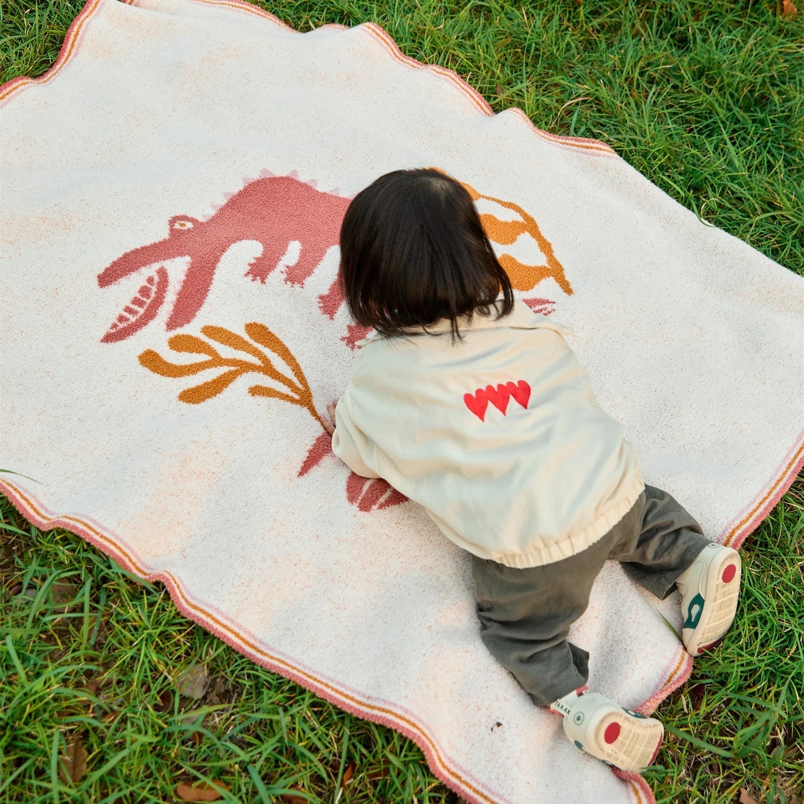 Microfiber Crocodile Throw Blanket