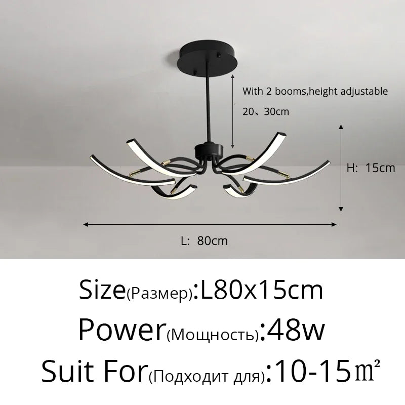 LED Bedroom Study Chandelier