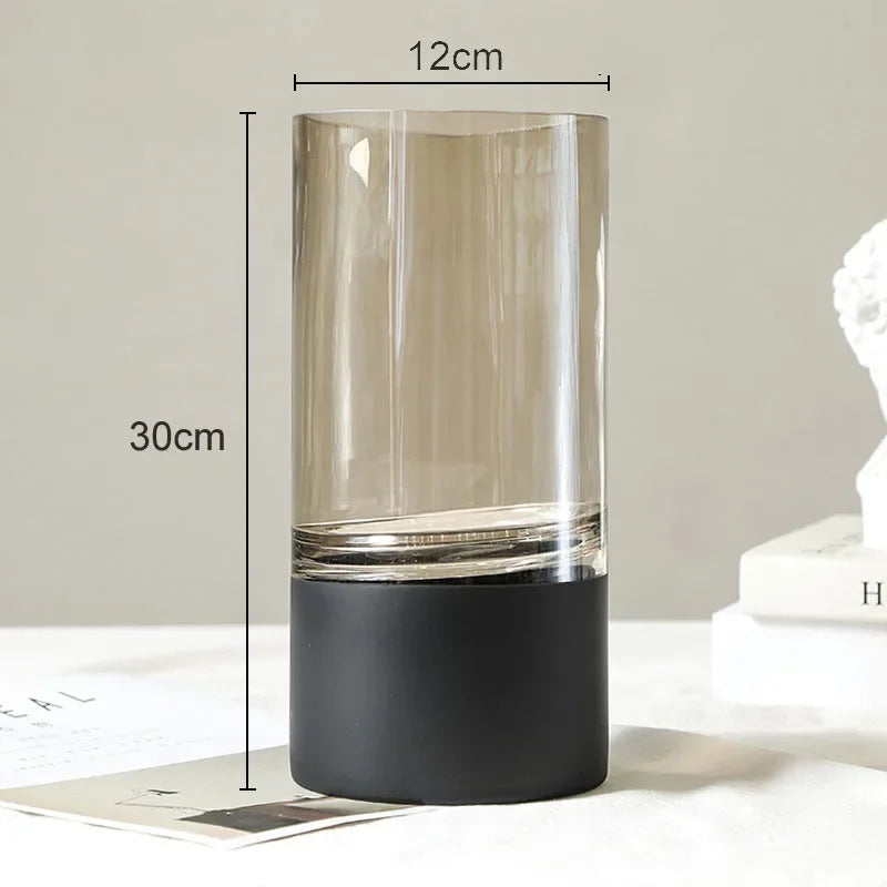 Clear Gold Glass Vase