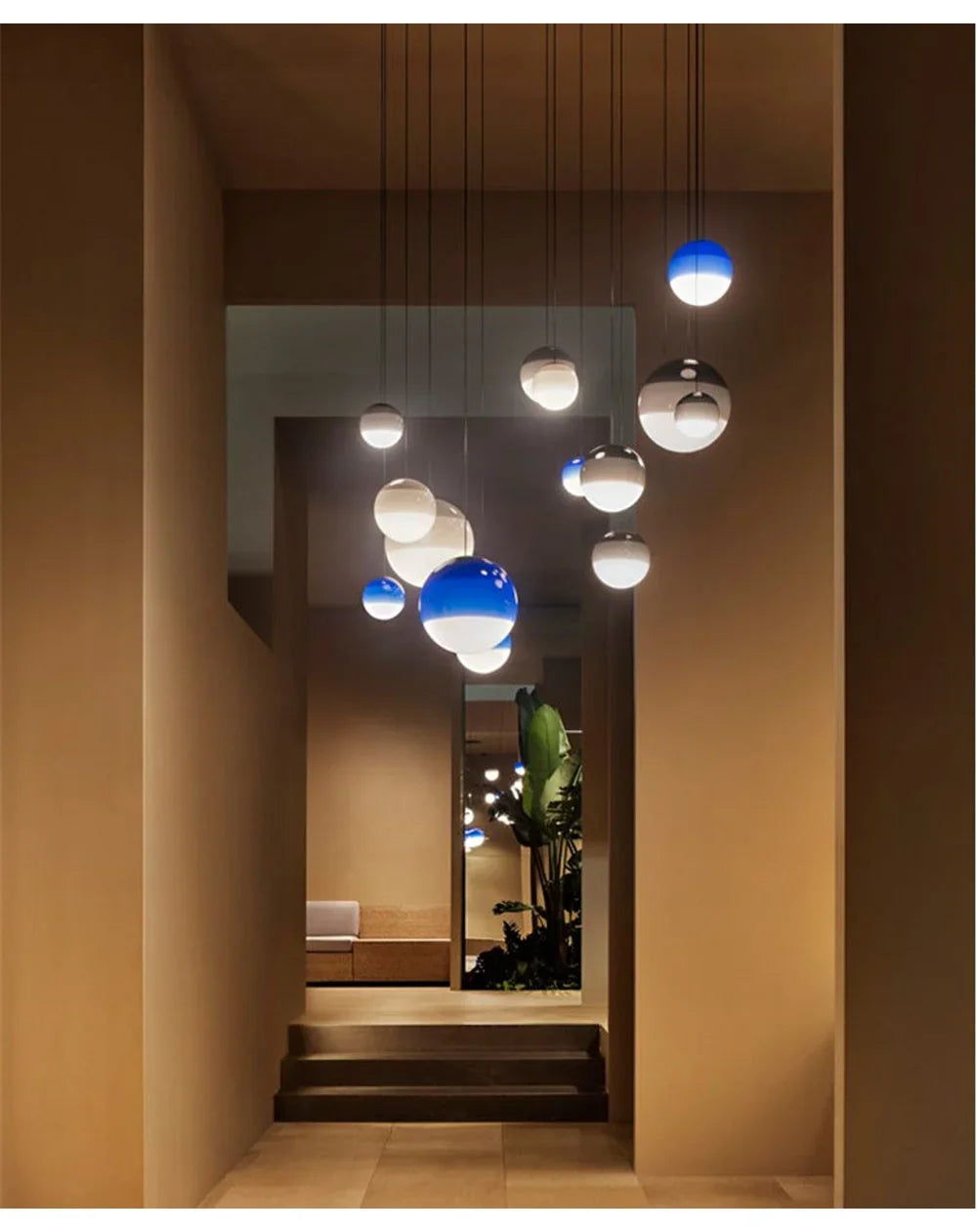 Gradient Glass Dome Pendant Light
