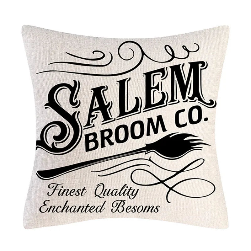Linen Trick Treat Cushion Cover