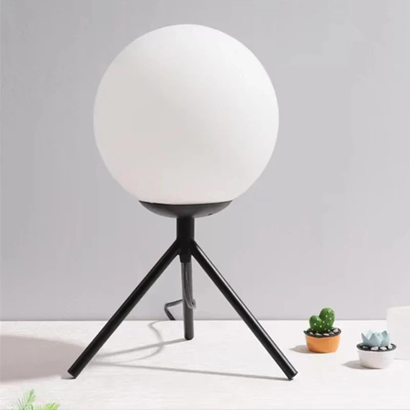 DecorBites™ Glass Ball Table Lamp: Modern Nordic LED Desk Light