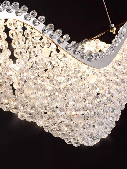 DecorBites™ Crystal Bead Chandelier LED Lights for Modern Luxury Home Decor & Bedroom