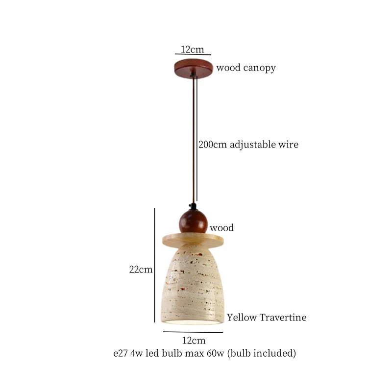 Travertine Wabi Sabi Lamp