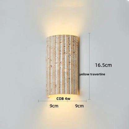 DecorBites™ LED Wall Light Fixture Bedroom Balcony Hallway Waterproof Square Terrazzo Bedside Lamp