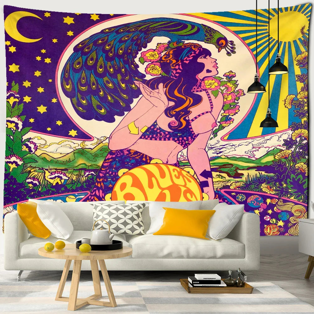 Anime Girl Tapestry Art
