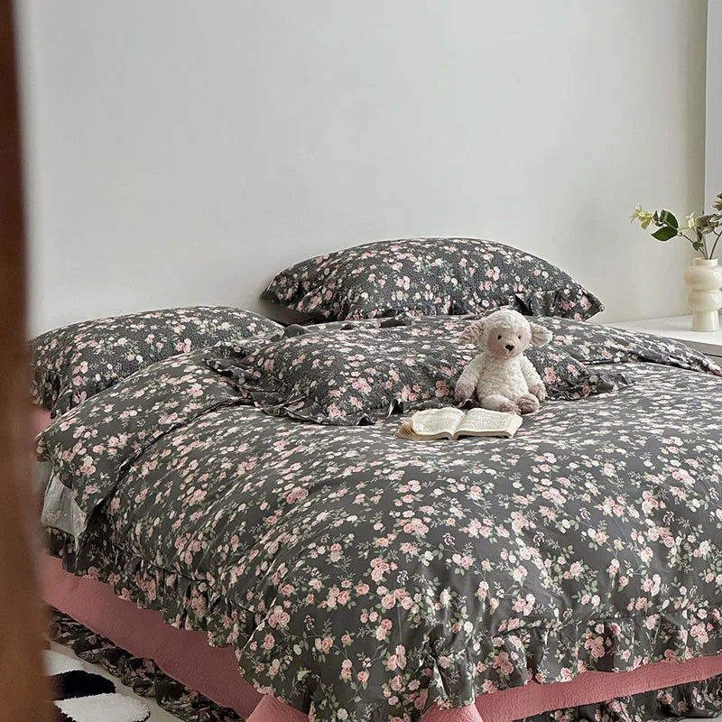 Floral Lace Duvet Cover