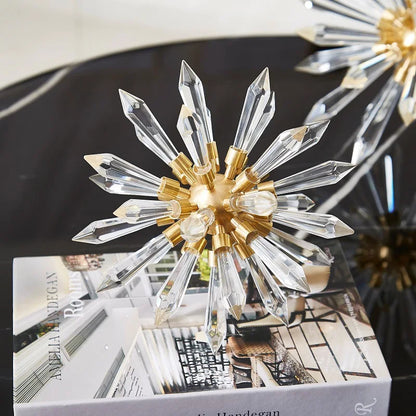 DecorBites™ Crystal Ball Acanthosphere Metal Handcrafted Flower Home Decoration