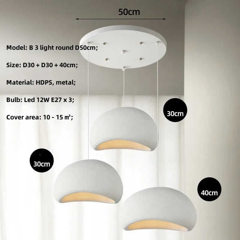 DecorBites™ LED Wabi Sabi Chandelier: Modern Minimalist Pendant Light for Home, Dining, Living Room