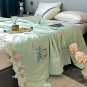 Embroidered Lace Summer Quilt