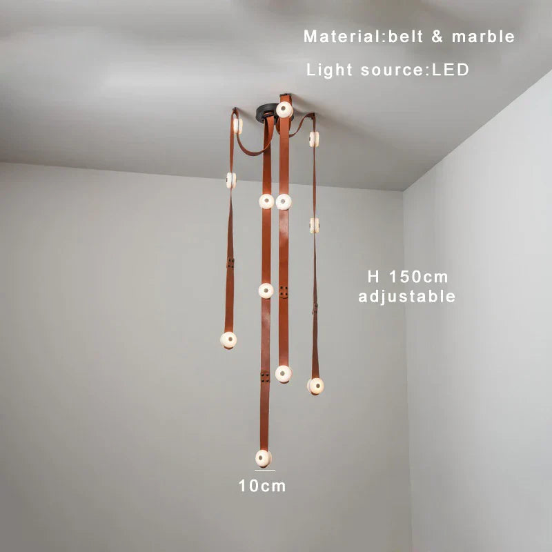 Leather Marble Ceiling Light