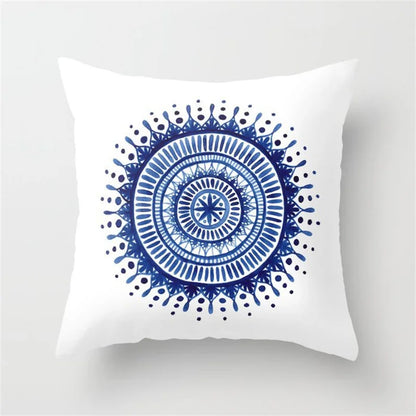 DecorBites™ Geometric Heart Round Cushion Cover for Home Decor