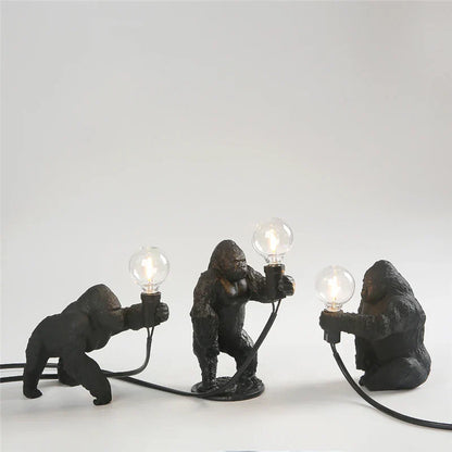 DecorBites™ King Kong Resin Night Light: Customizable LED Table Lamp for Modern Living Spaces