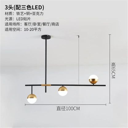 DecorBites™ Glass Ball Pendant Lamp Modern LED Hanging Light Fixture