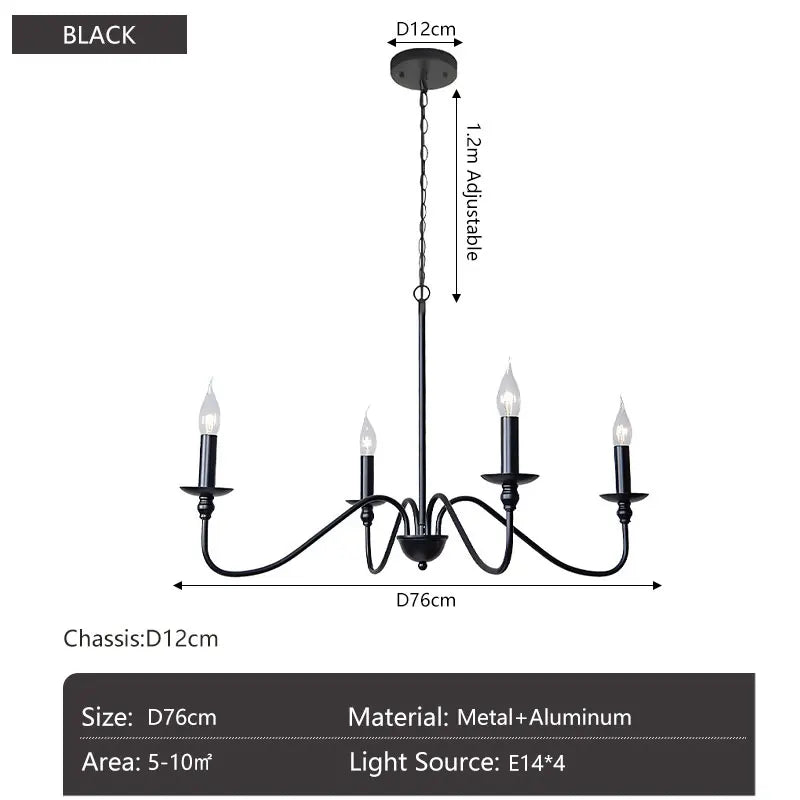 Vintage Black and Gold Metal Pendant Light