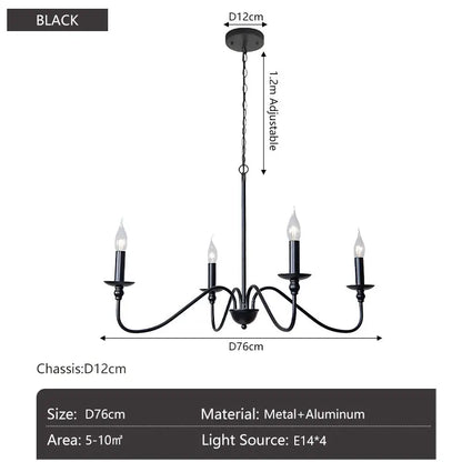 Vintage Black and Gold Metal Pendant Light