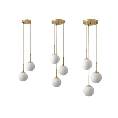 DecorBites™ Glass Ball LED Chandelier for Dining Room, Hotel, and Stairs