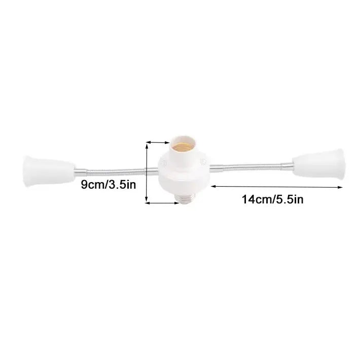 DecorBites™ E27 Socket Splitter: Adjustable Multi-Light Bulb Adapter
