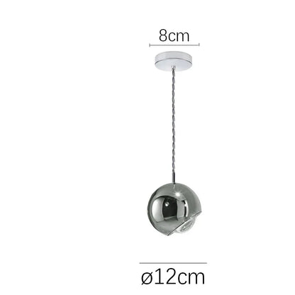 DecorBites™ Gold Chrome Ball Pendant LED Light for Kitchen, Bedroom, Dining Room