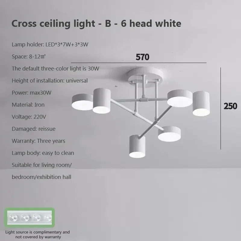 DecorBites™ LED Ceiling Chandelier: Modern Light Fixture for Living Room, Bedroom, Hall - Indoor Home Decor